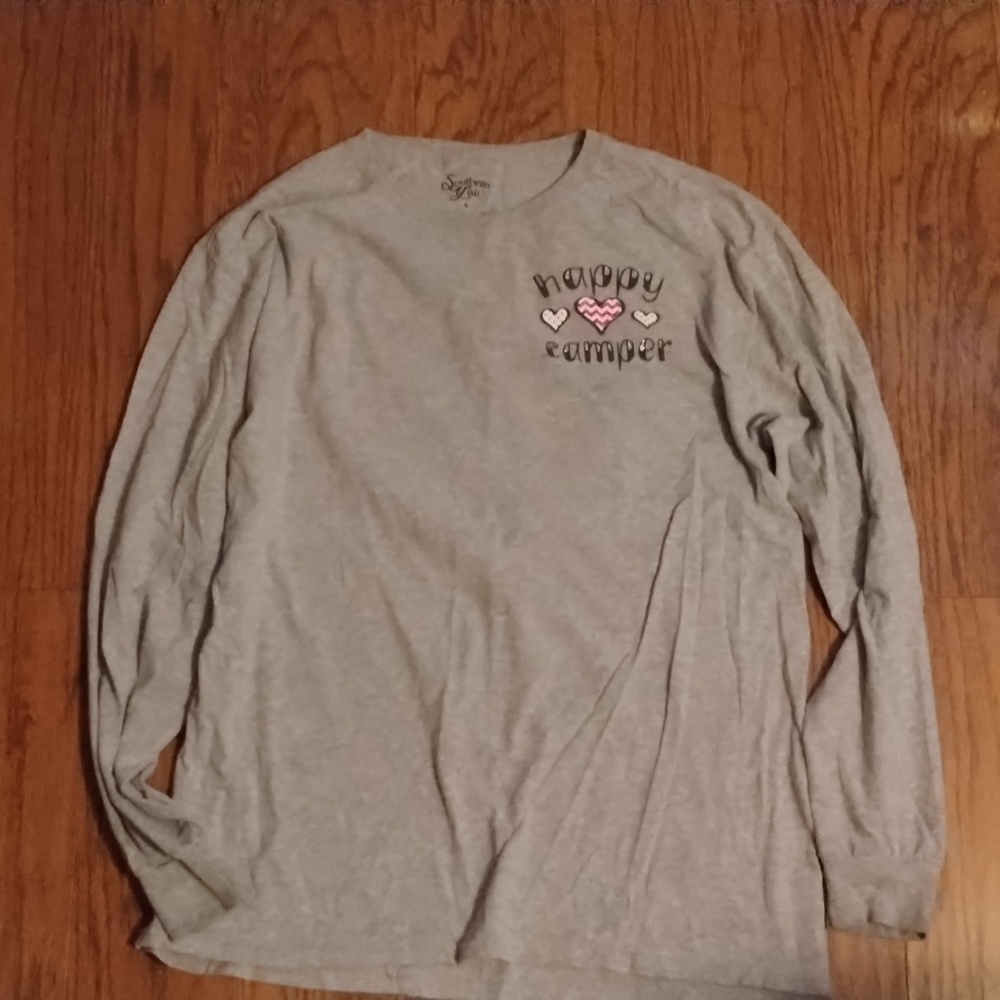 Nice happy camper long sleeve shirt